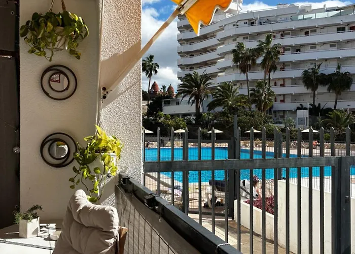 公寓 Playa De Americas Apto Cerca De La Playa, Con Piscina Y Parking